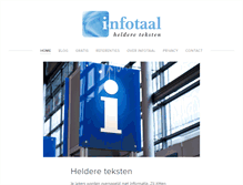 Tablet Screenshot of infotaal.nl